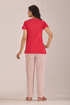 Sweet Moon Knit Cotton Pyjama Set - Cream Tomatored — thumbnail 2